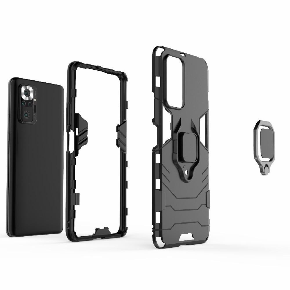 Xiaomi Redmi Note 10 Pro Hybrid Case Tech Ring Black