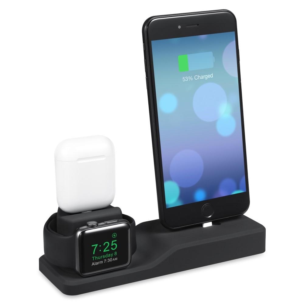 AirPods/Apple Watch/iPhone Charging Stand 3-in-1 Black