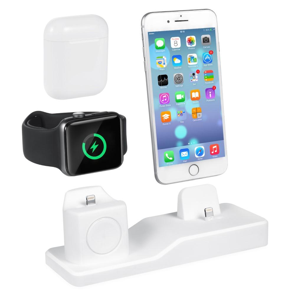 AirPods/Apple Watch/iPhone Charging Stand 3-in-1 White