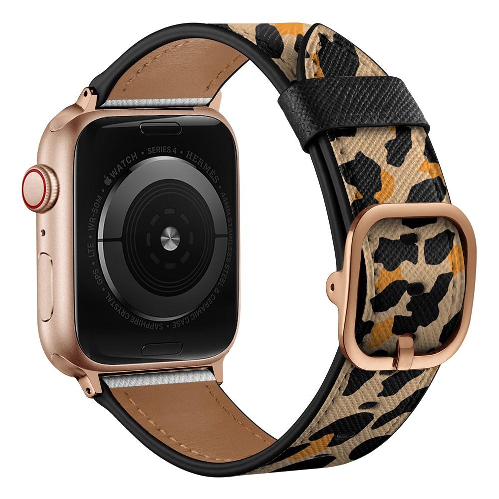 Apple Watch Ultra 49mm Leather Strap Leopard