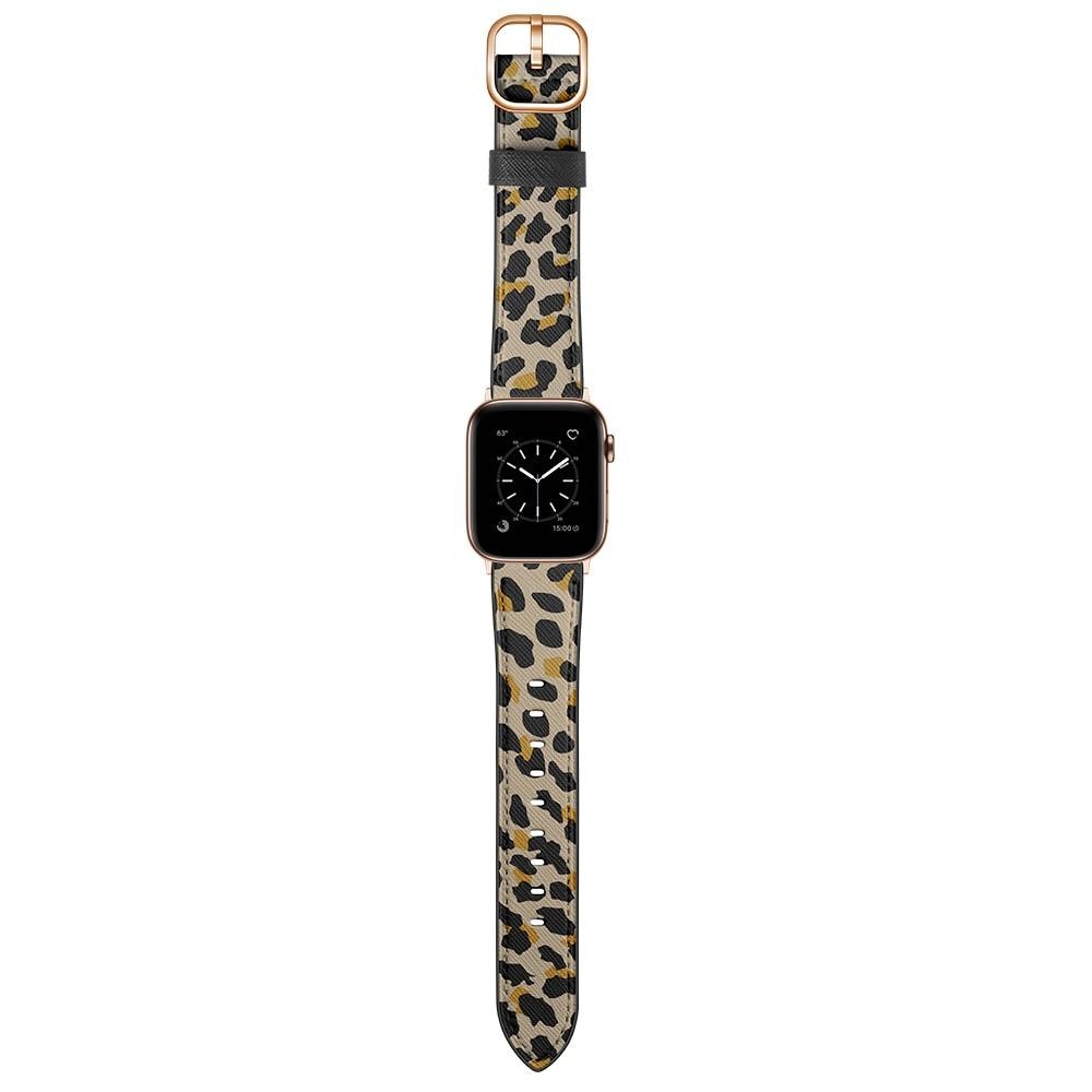 Apple Watch 41mm Series 8 Leather Strap Leopard