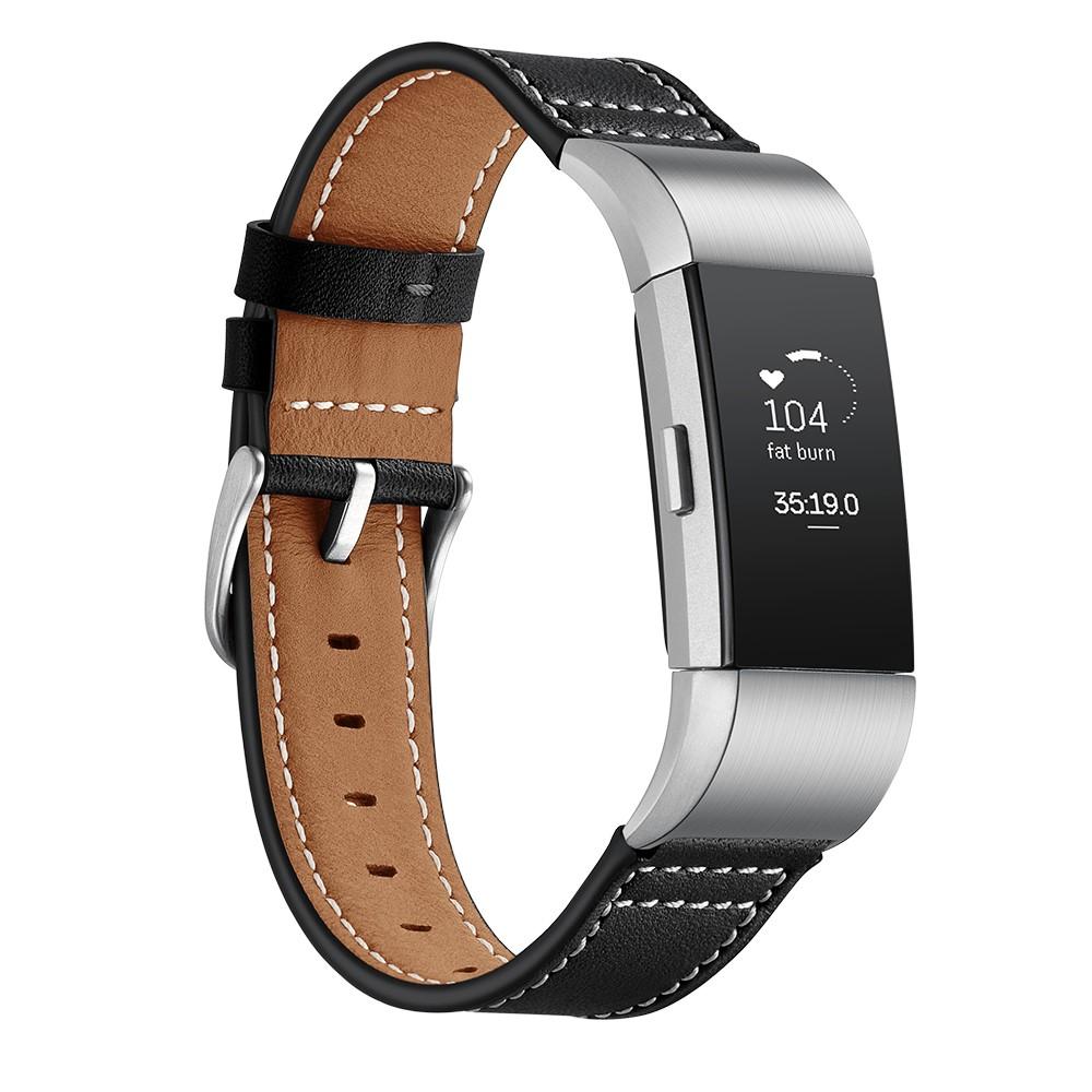 Fitbit Charge 2 Leather Strap Black