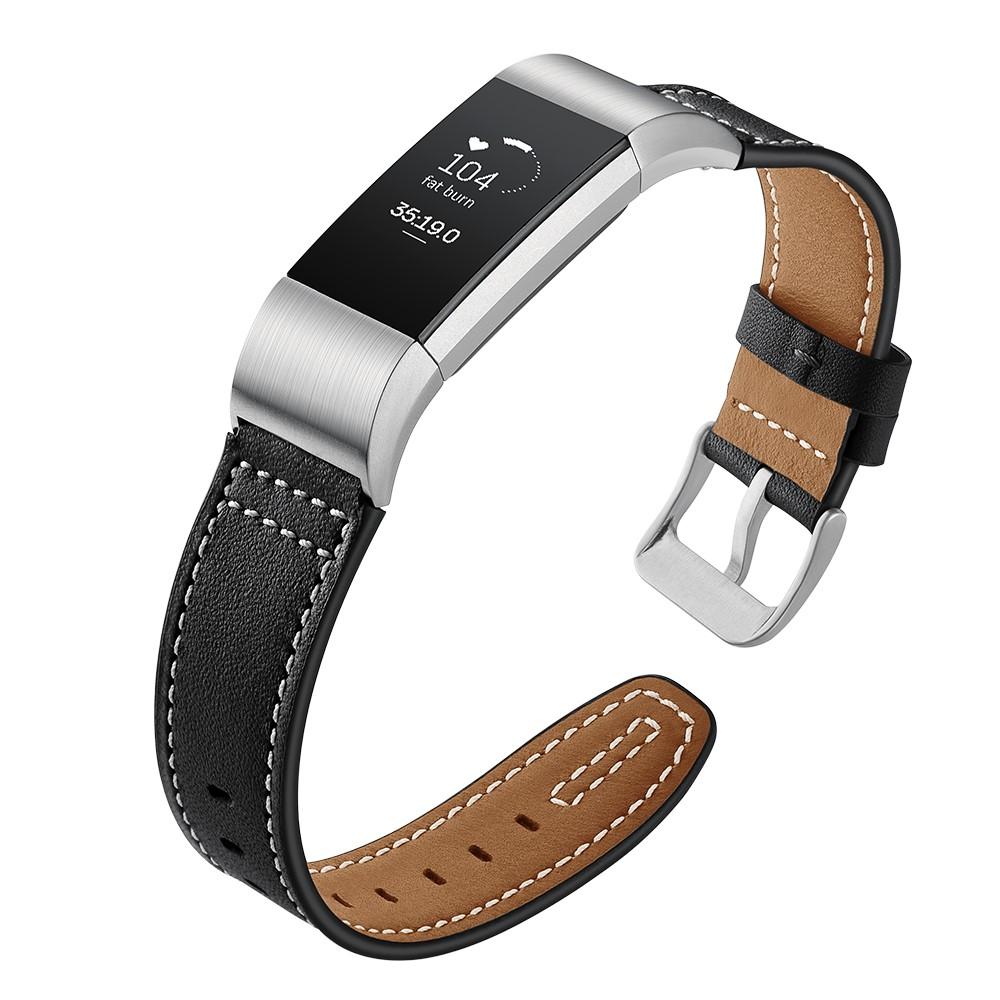 Fitbit Charge 2 Leather Strap Black