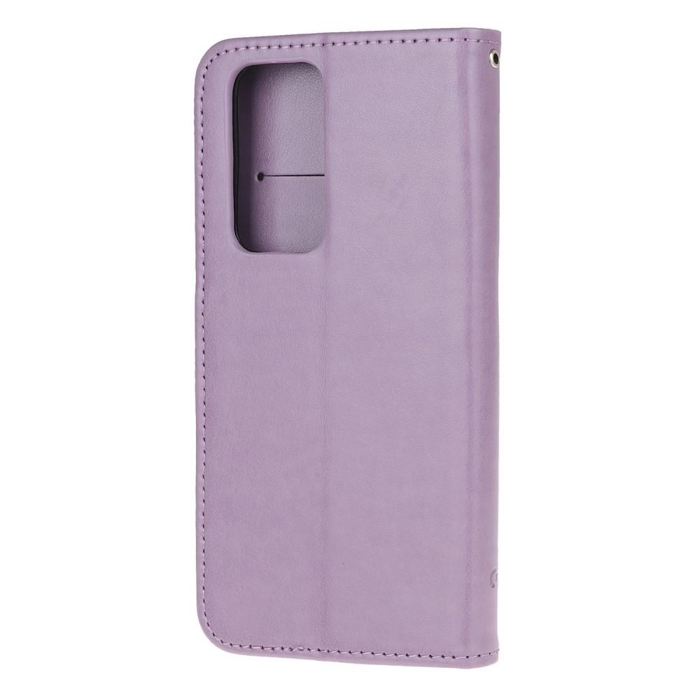 Xiaomi Mi 10T/10T Pro Leather Cover Imprinted Butterflies Purple