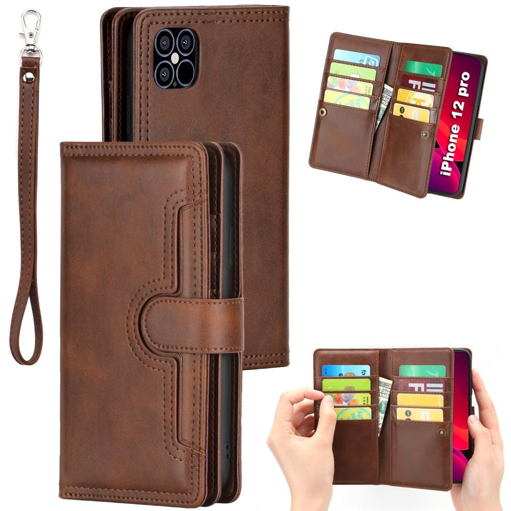 iPhone 12/12 Pro Multi-slot Leather Cover Brown