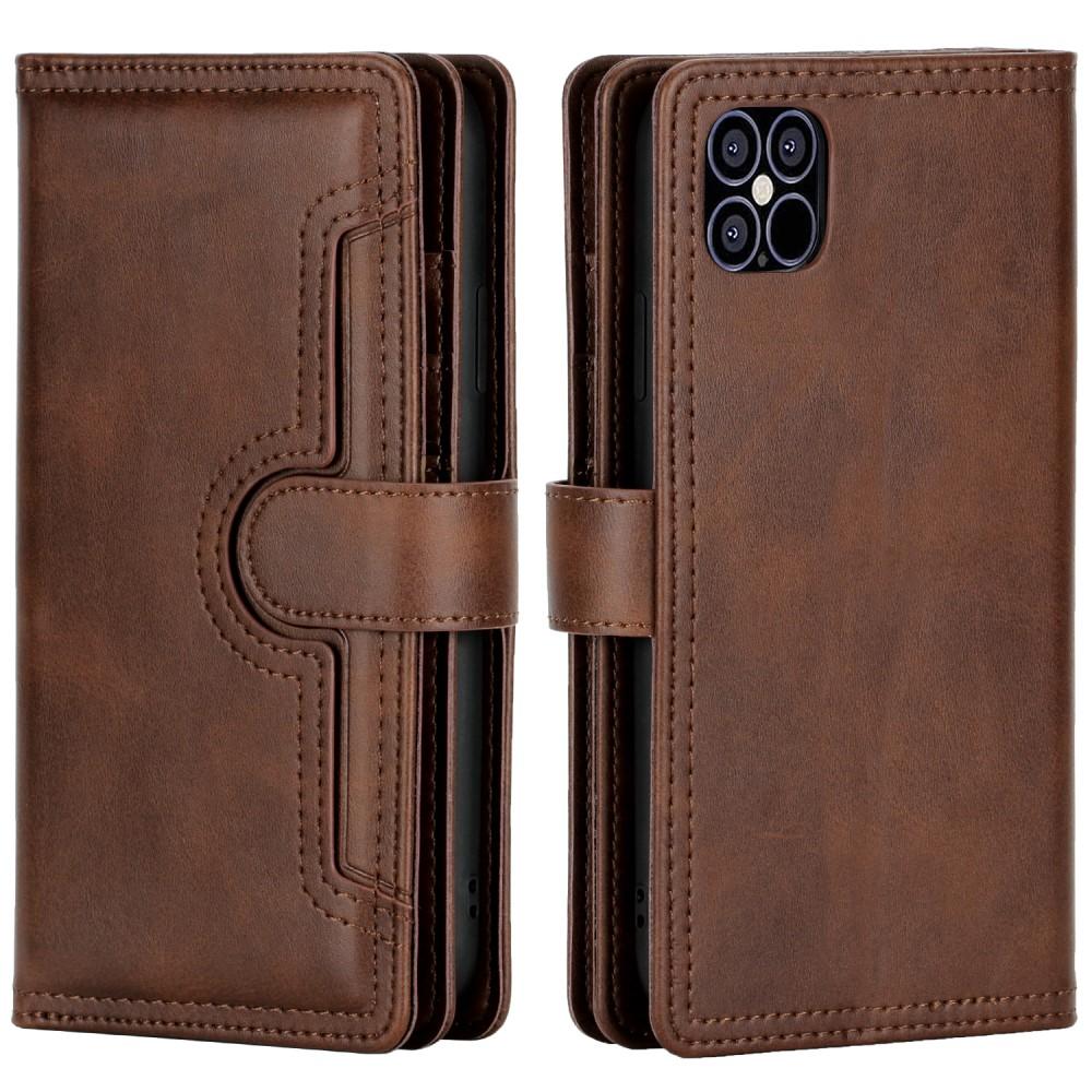 iPhone 12/12 Pro Multi-slot Leather Cover Brown