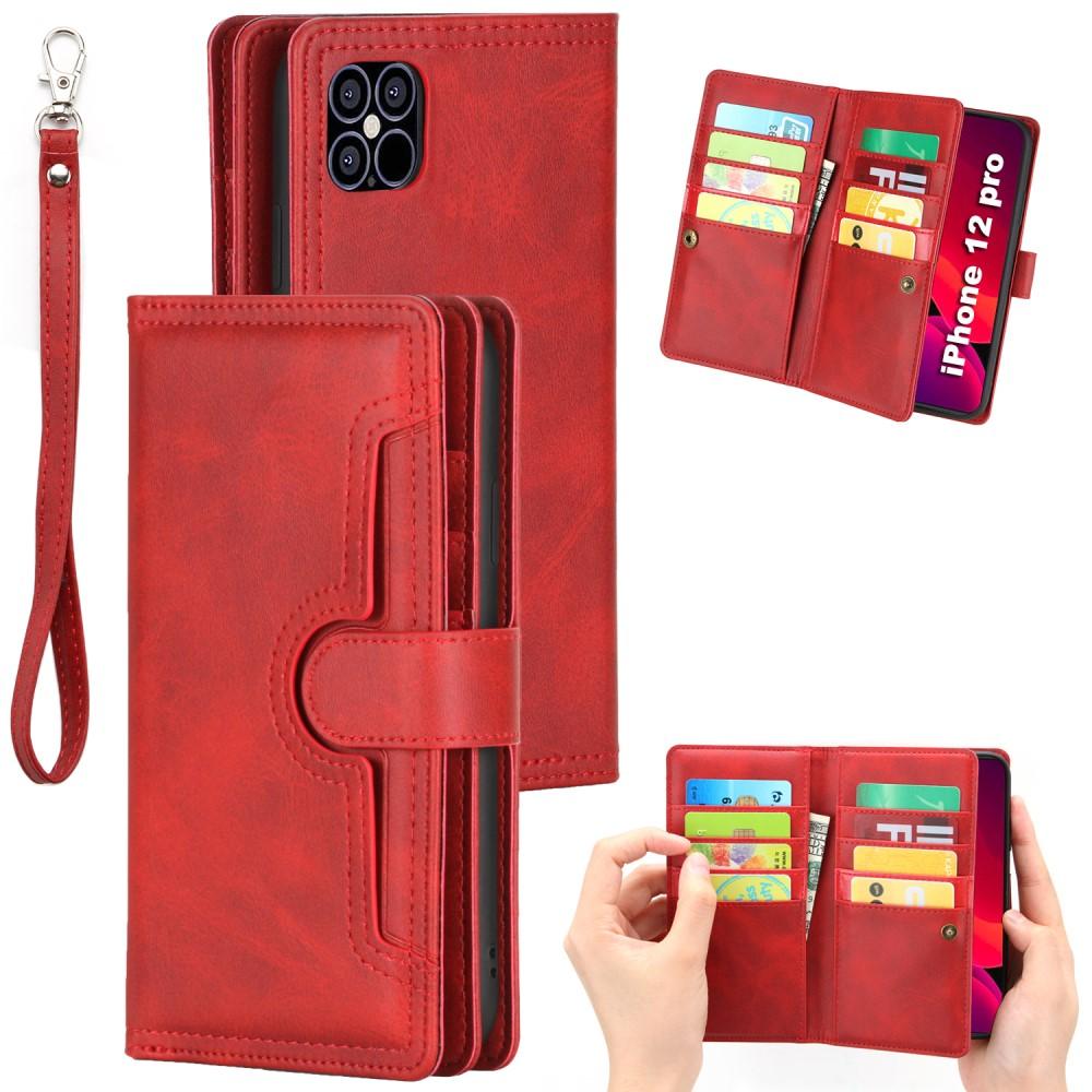 iPhone 12/12 Pro Multi-slot Leather Cover Red
