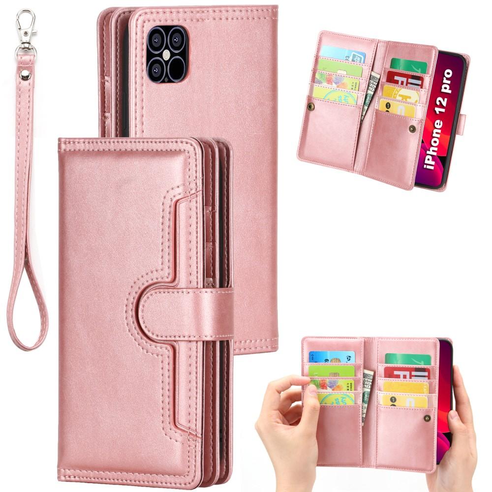 iPhone 12/12 Pro Multi-slot Leather Cover Rose Gold