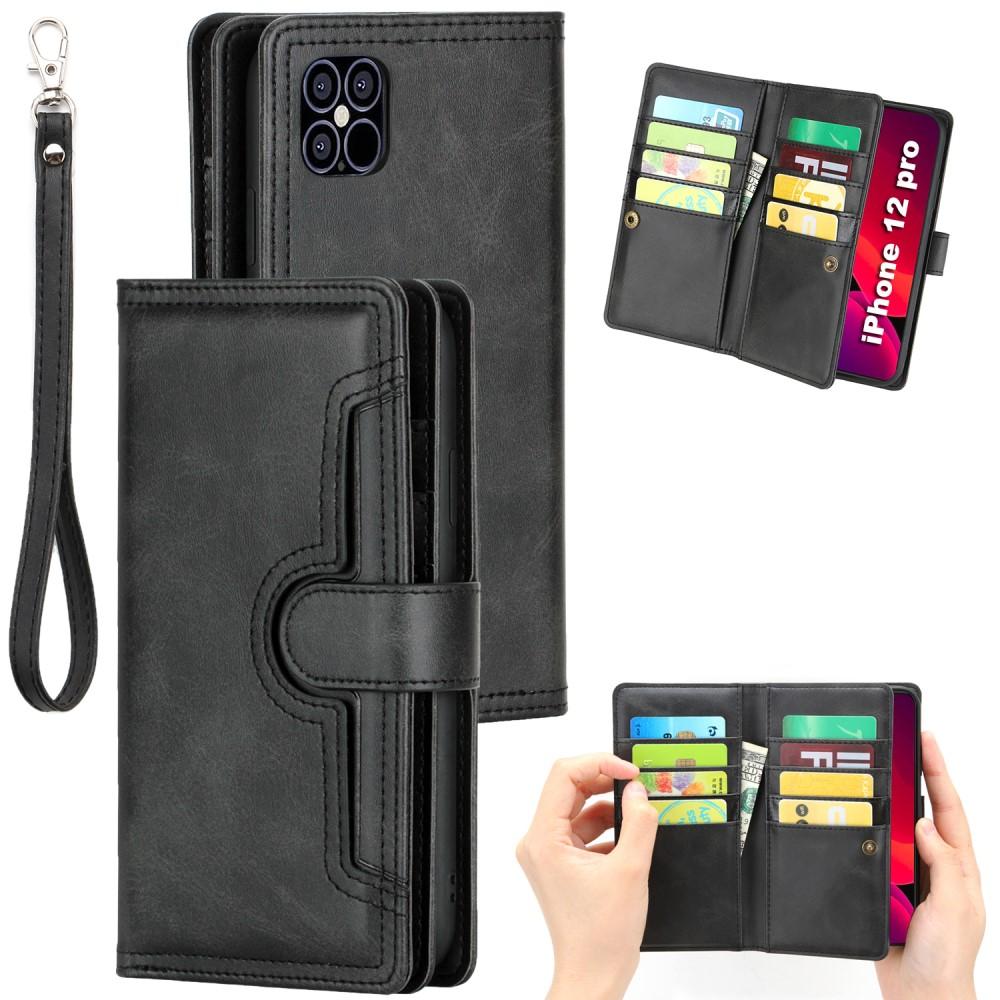 iPhone 12/12 Pro Multi-slot Leather Cover Black