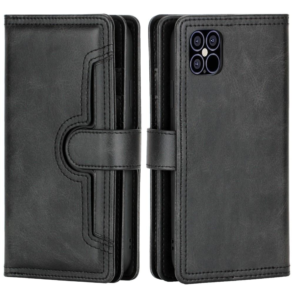 iPhone 12/12 Pro Multi-slot Leather Cover Black