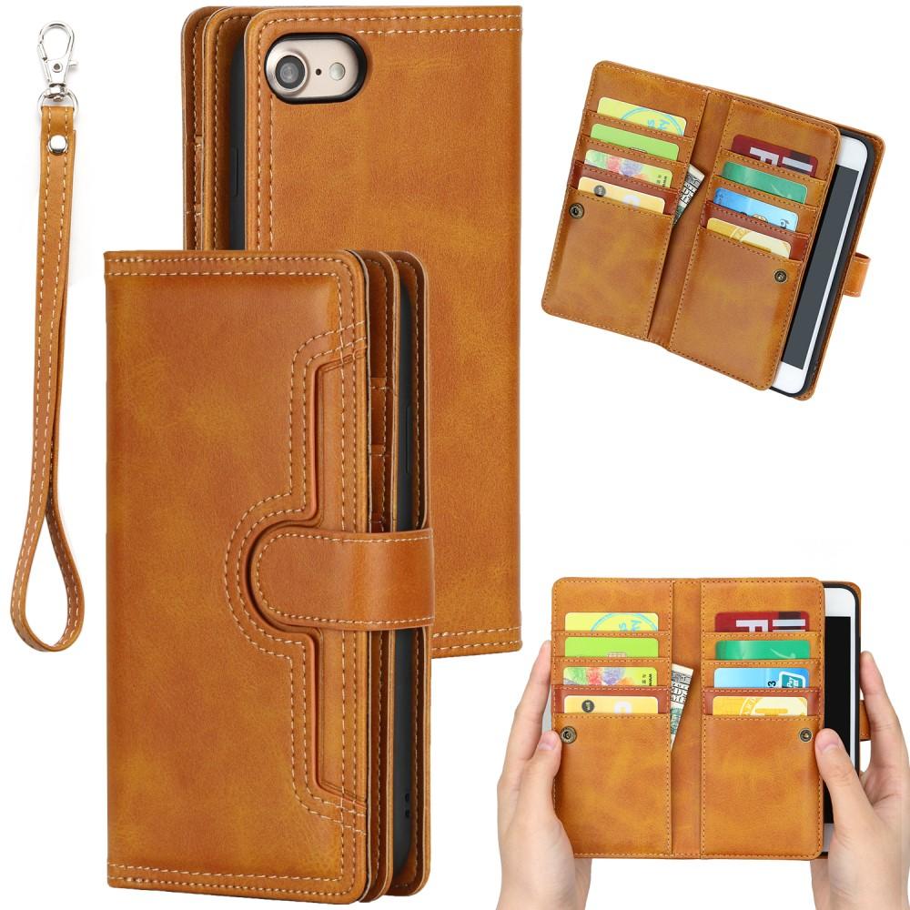 iPhone SE (2022) Multi-slot Leather Cover Cognac