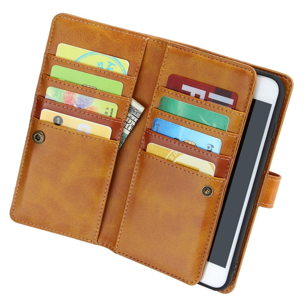 iPhone 8 Multi-slot Leather Cover Cognac