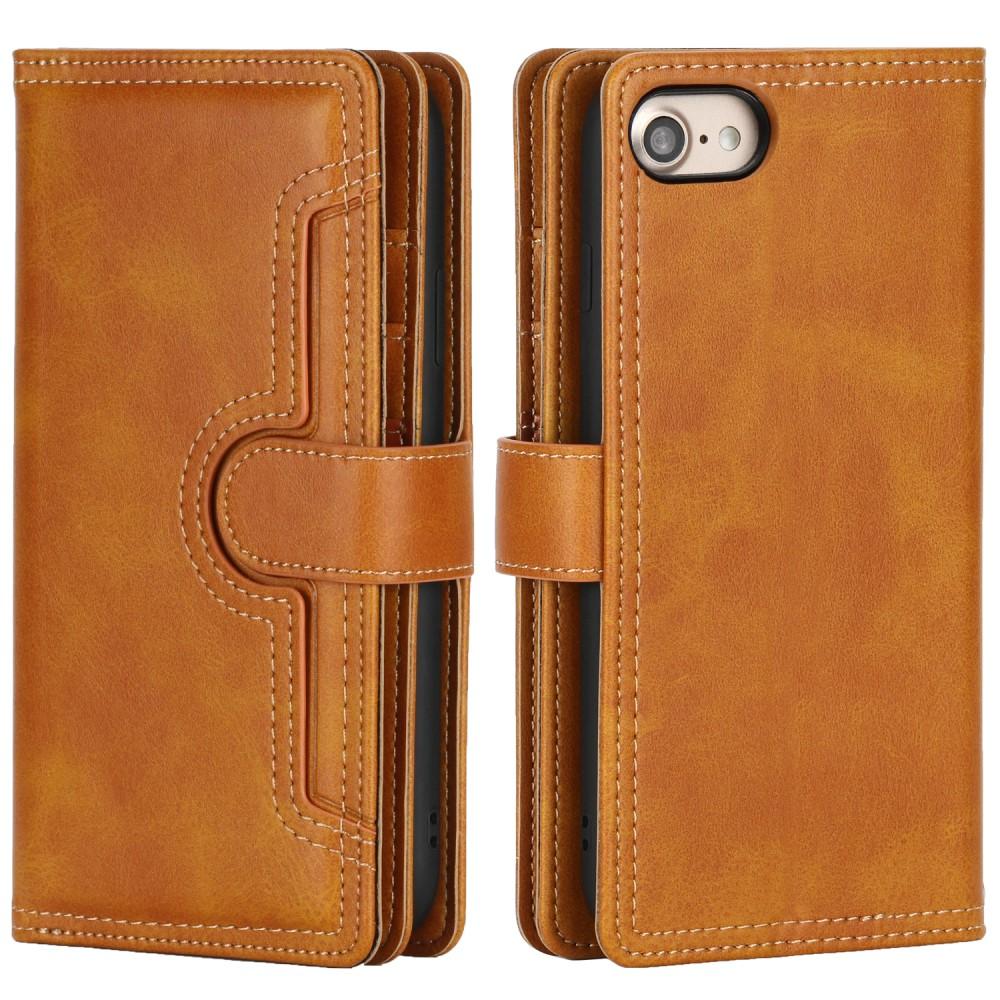 iPhone SE (2020) Multi-slot Leather Cover Cognac
