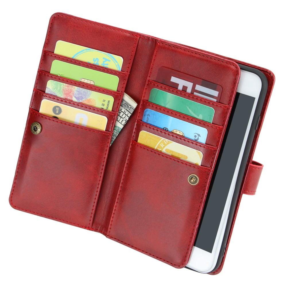 iPhone SE (2022) Multi-slot Leather Cover Red