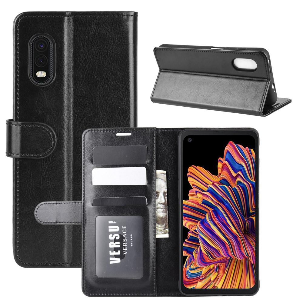 Samsung Galaxy Xcover Pro Leather Wallet Black