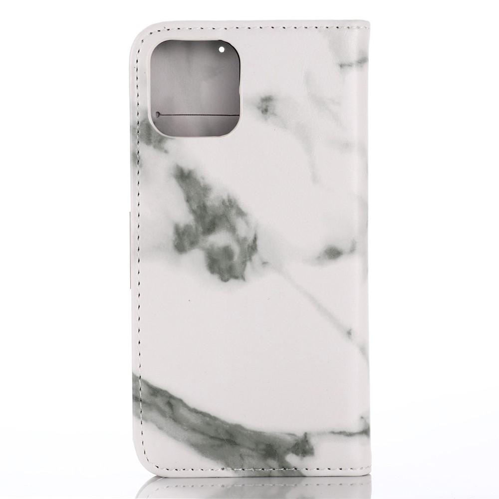 iPhone 12/12 Pro Wallet Book Cover White Marble