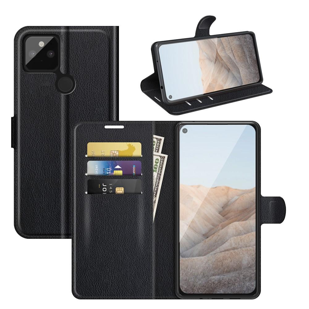 Google Pixel 5a Wallet Book Cover Black