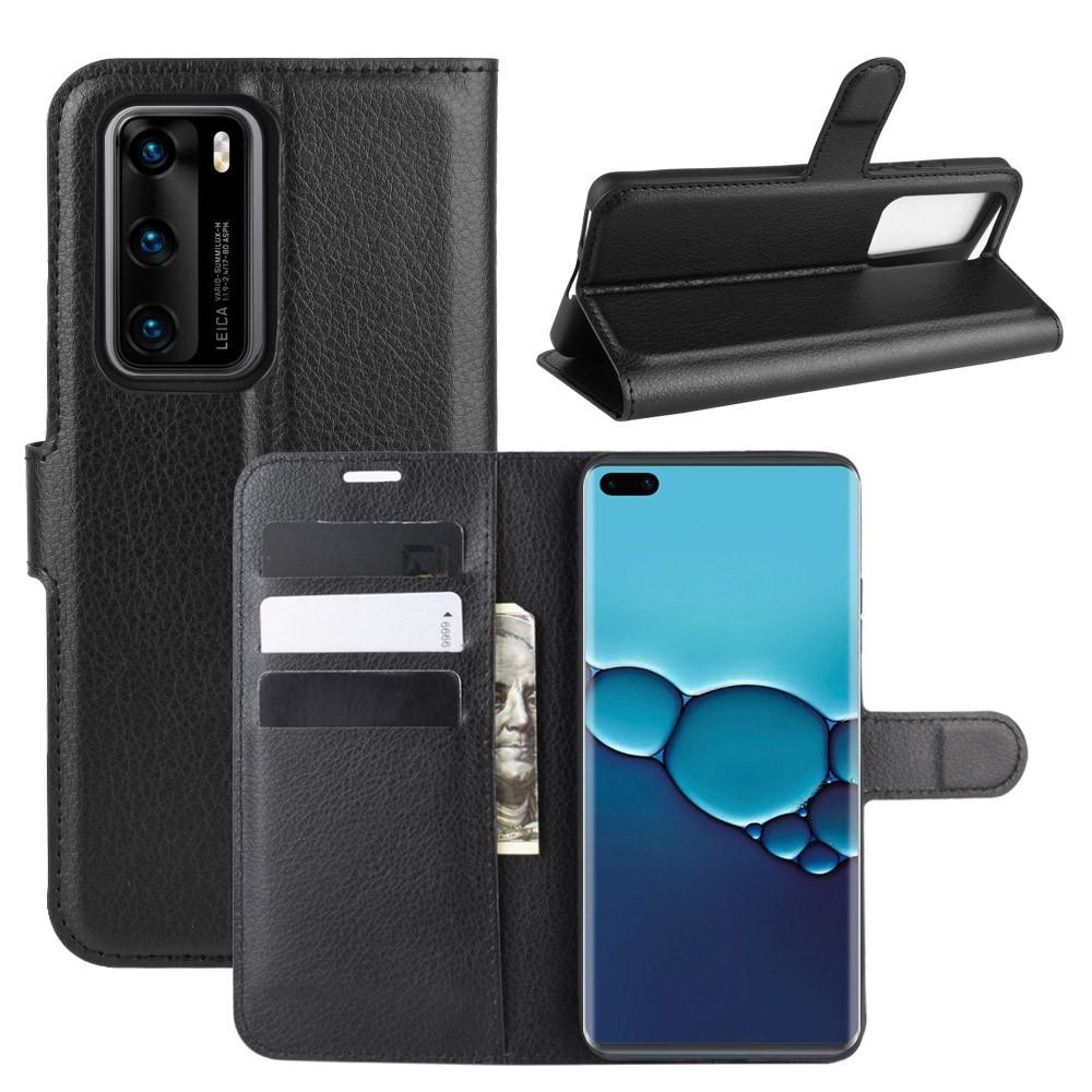 Huawei P40 Wallet Book Cover Black