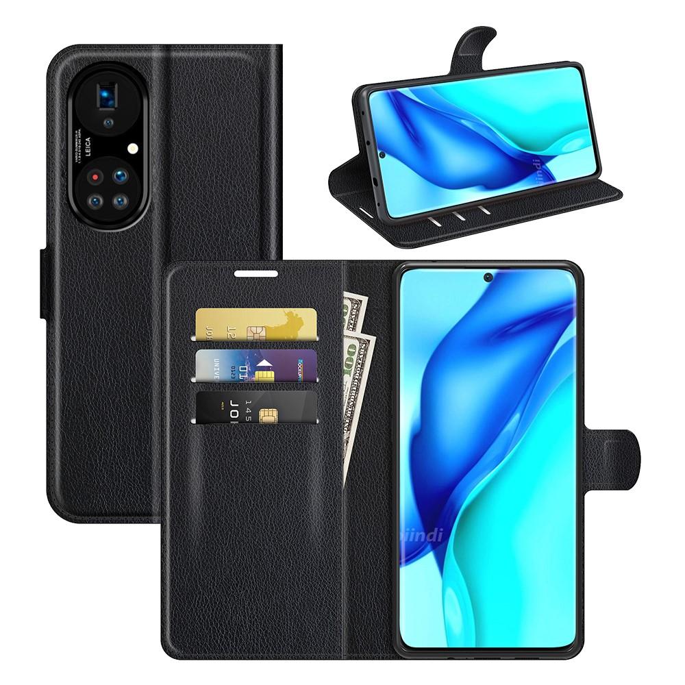 Huawei P50 Pro Wallet Book Cover Black