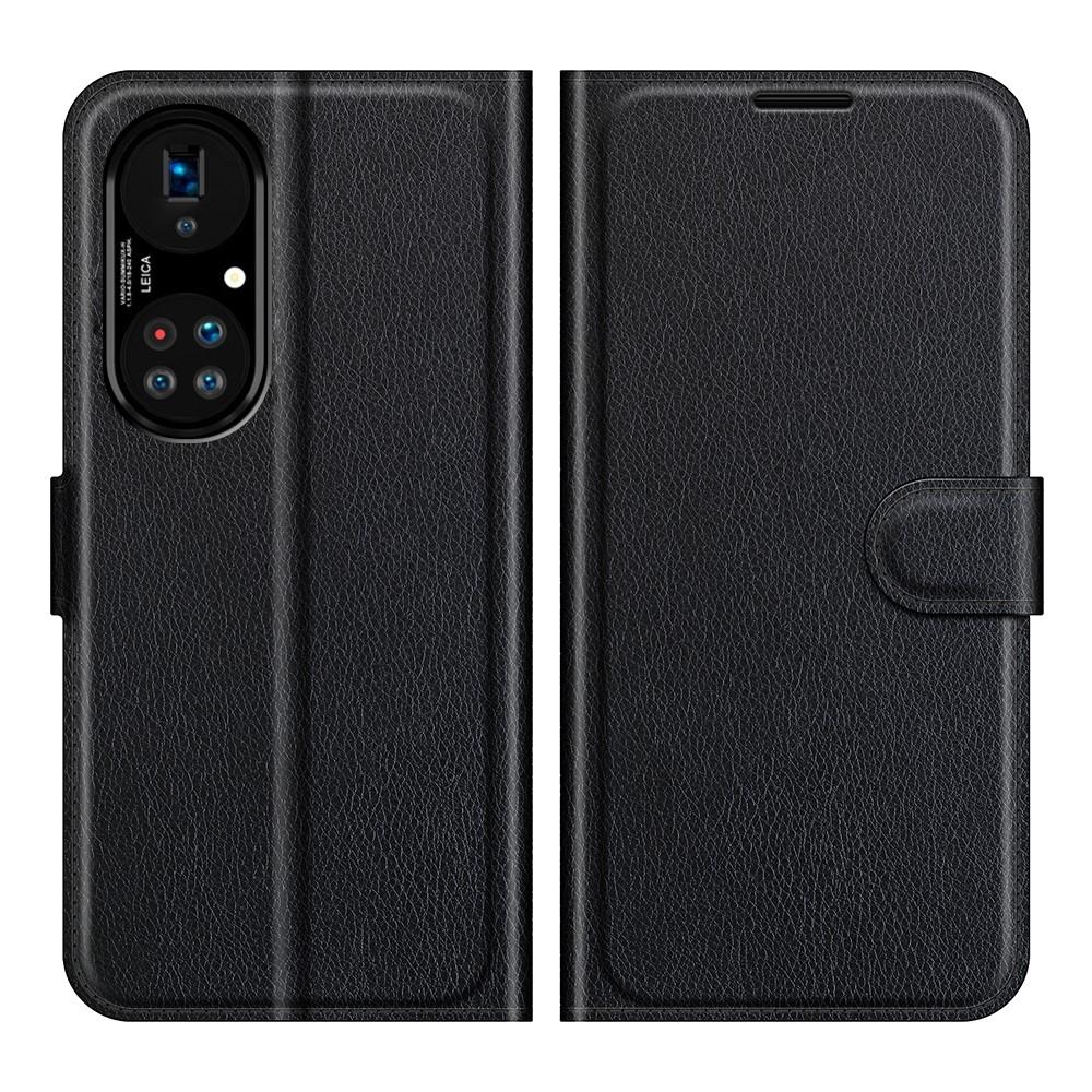 Huawei P50 Pro Wallet Book Cover Black