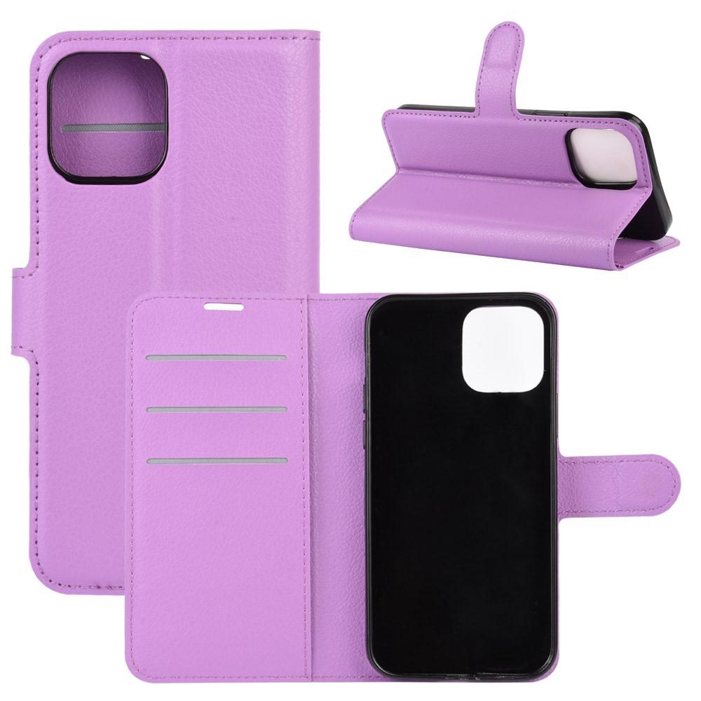 iPhone 12/12 Pro Wallet Book Cover Purple