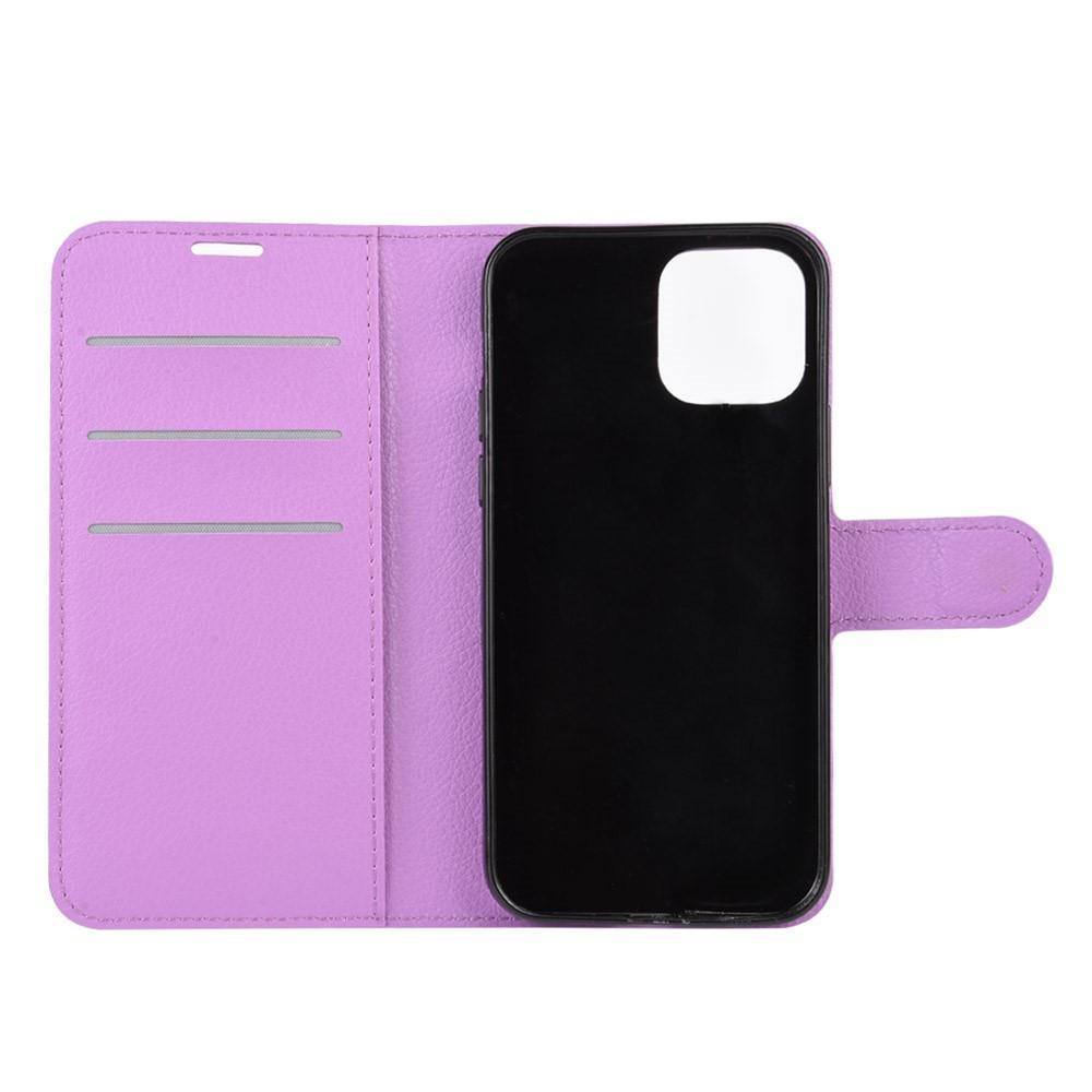 Apple iPhone 12/iPhone 12 Pro Wallet Book Cover Purple