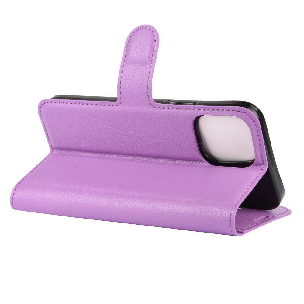 Apple iPhone 12/iPhone 12 Pro Wallet Book Cover Purple