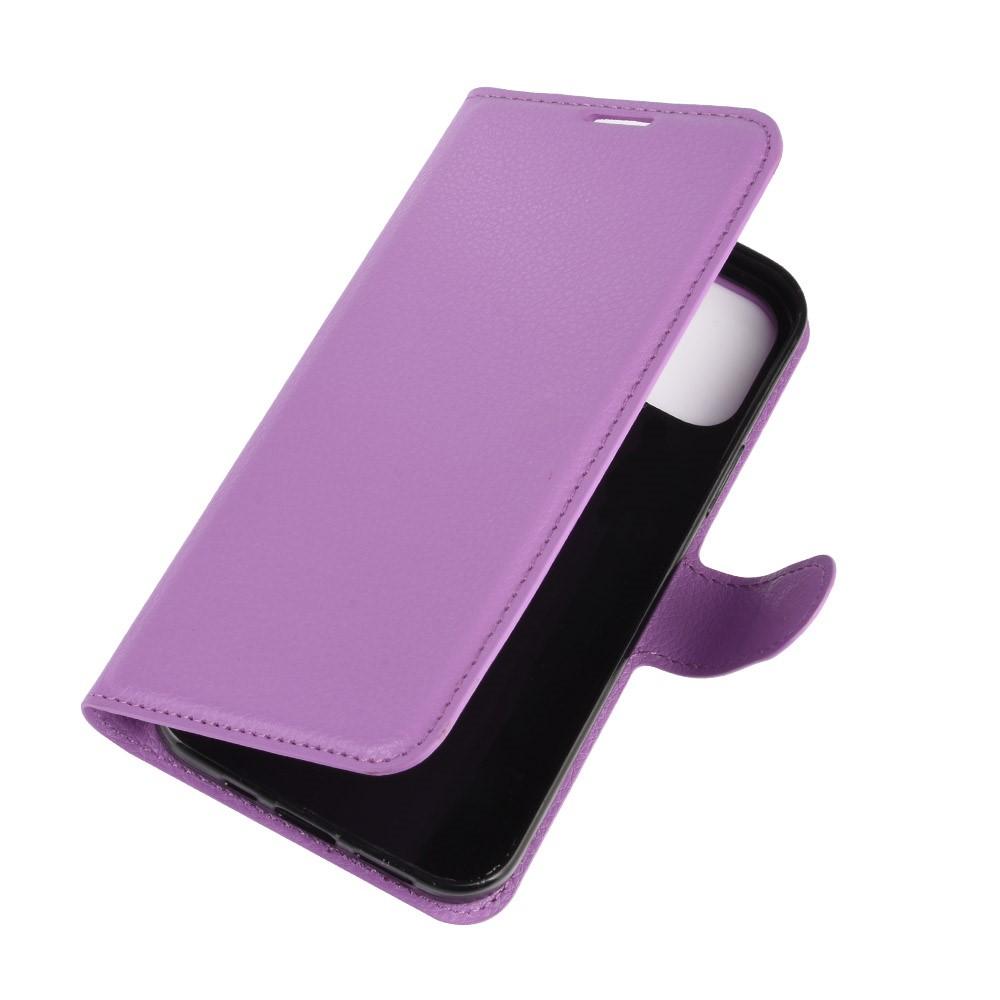 Apple iPhone 12/iPhone 12 Pro Wallet Book Cover Purple