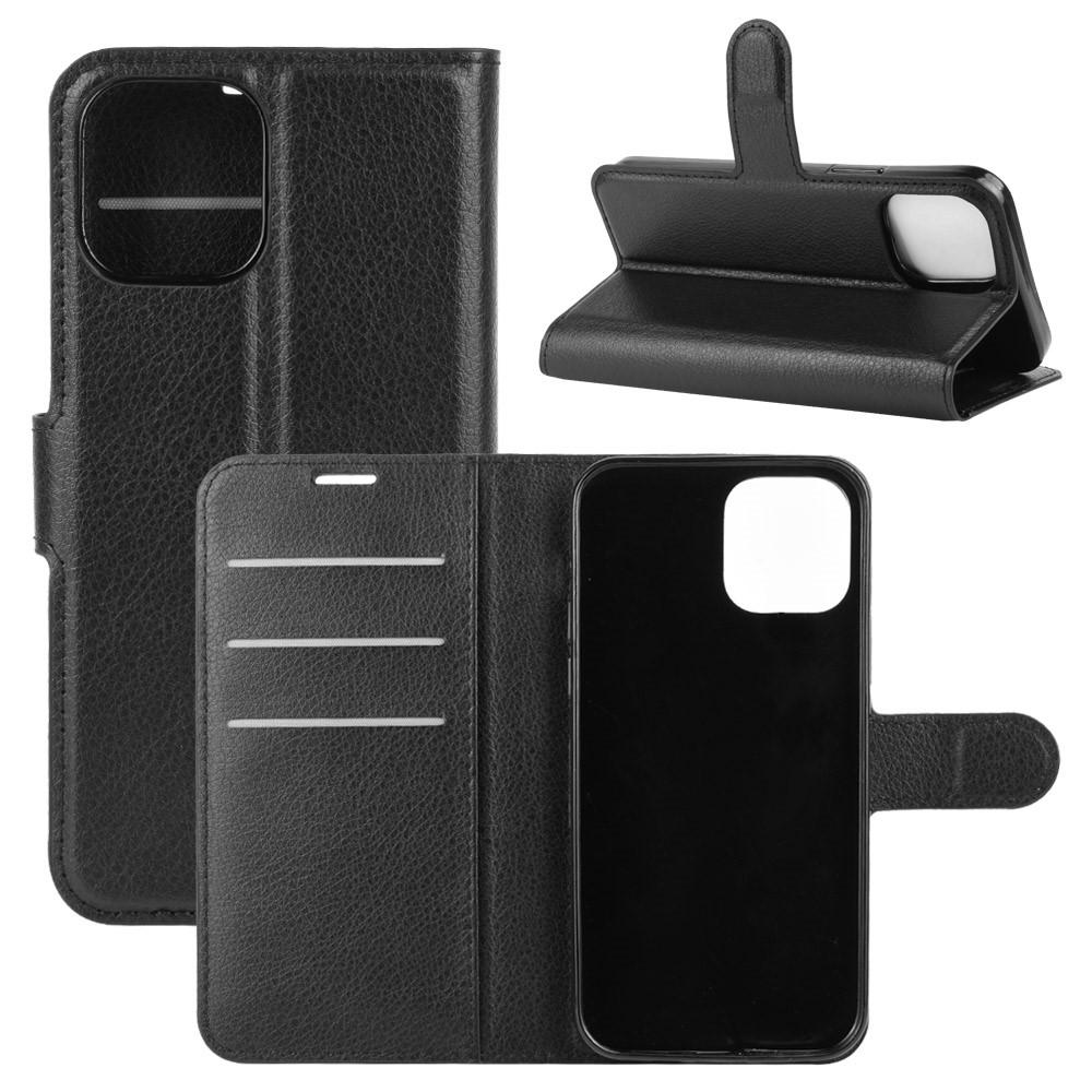 iPhone 12/12 Pro Wallet Book Cover Black