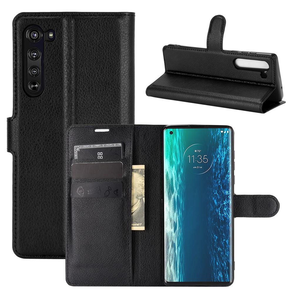 Motorola Edge Wallet Book Cover Black