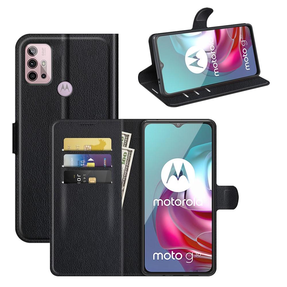 Motorola Moto G10/G20/G30 Wallet Book Cover Black
