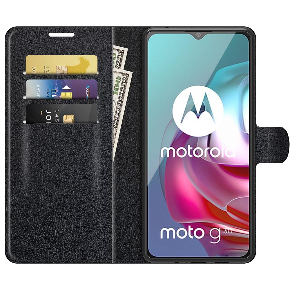 Motorola Moto G10/G20/G30 Wallet Book Cover Black