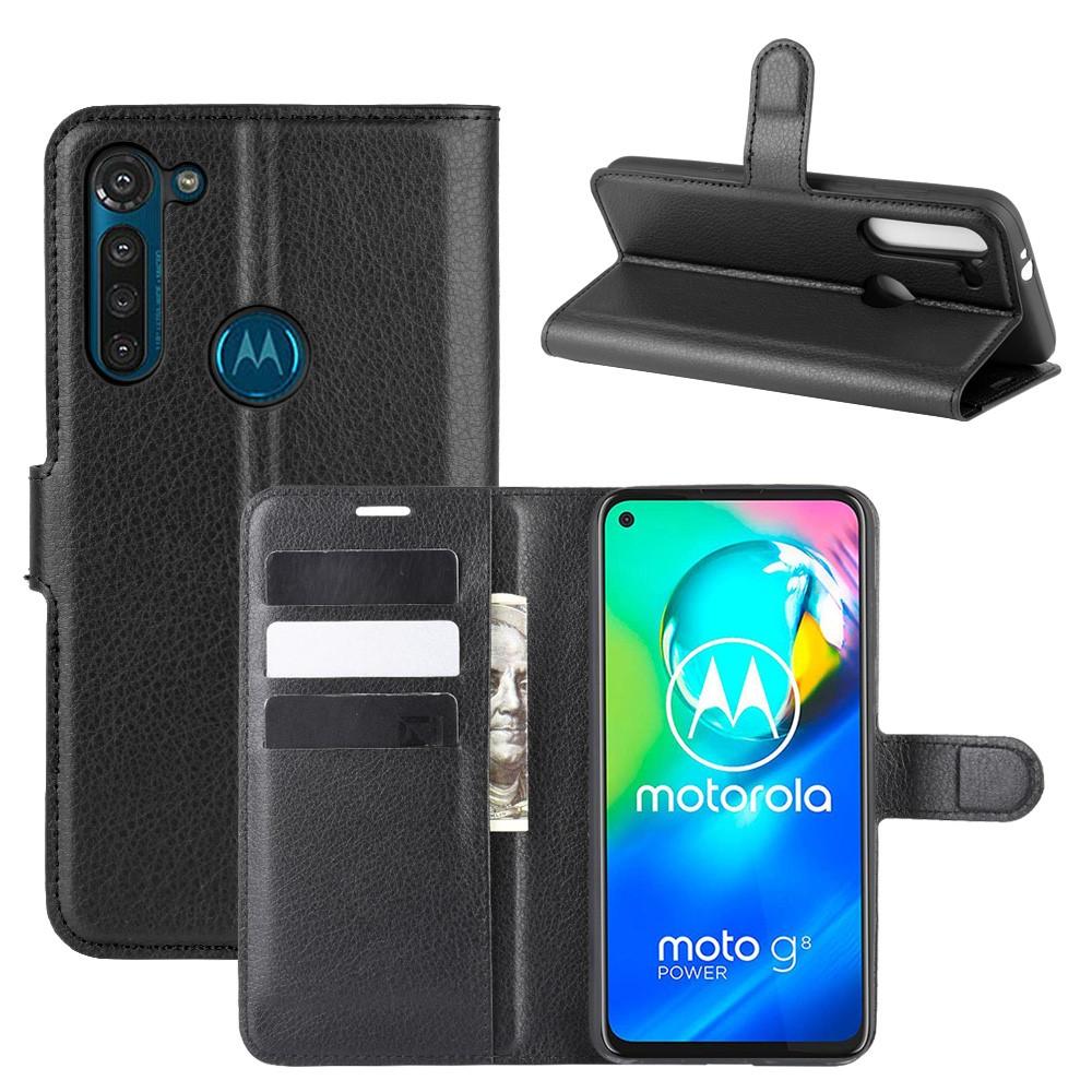 Motorola Moto G8 Power Wallet Book Cover Black