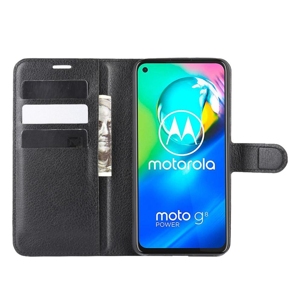 Motorola Moto G8 Power Wallet Book Cover Black