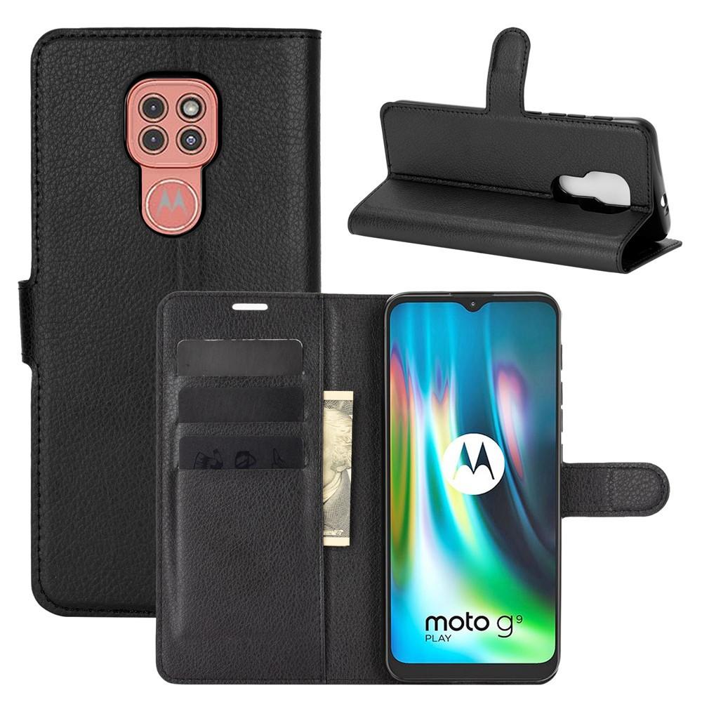 Motorola Moto G9 Play Wallet Book Cover Black