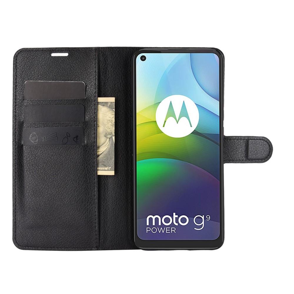 Motorola Moto G9 Power Wallet Book Cover Black