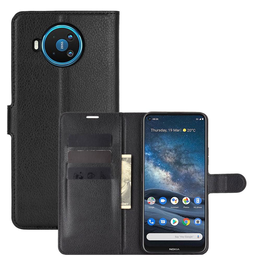 Nokia 8.3 Wallet Book Cover Black