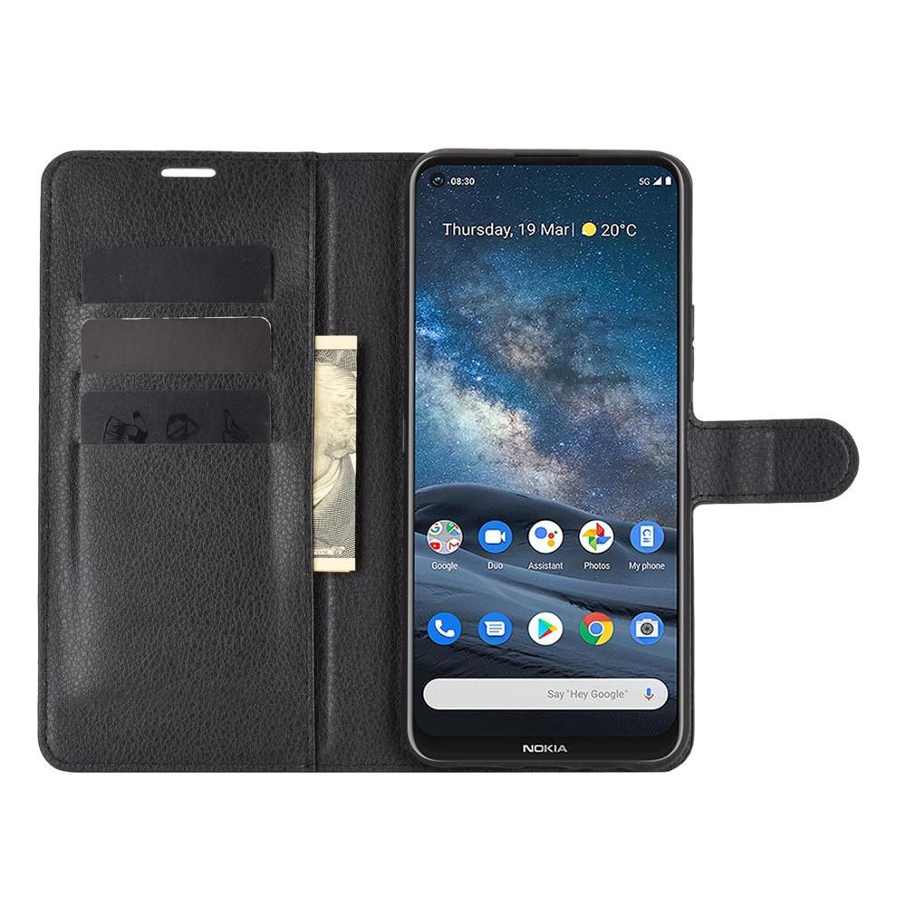 Nokia 8.3 Wallet Book Cover Black