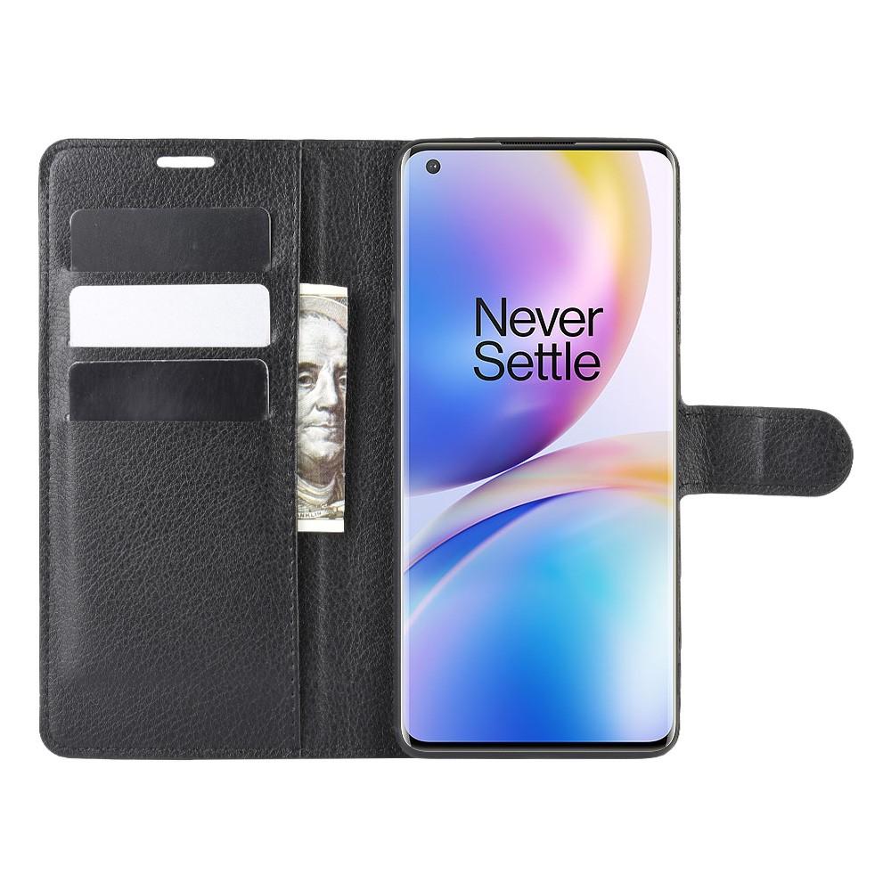 OnePlus 8 Pro Wallet Book Cover Black