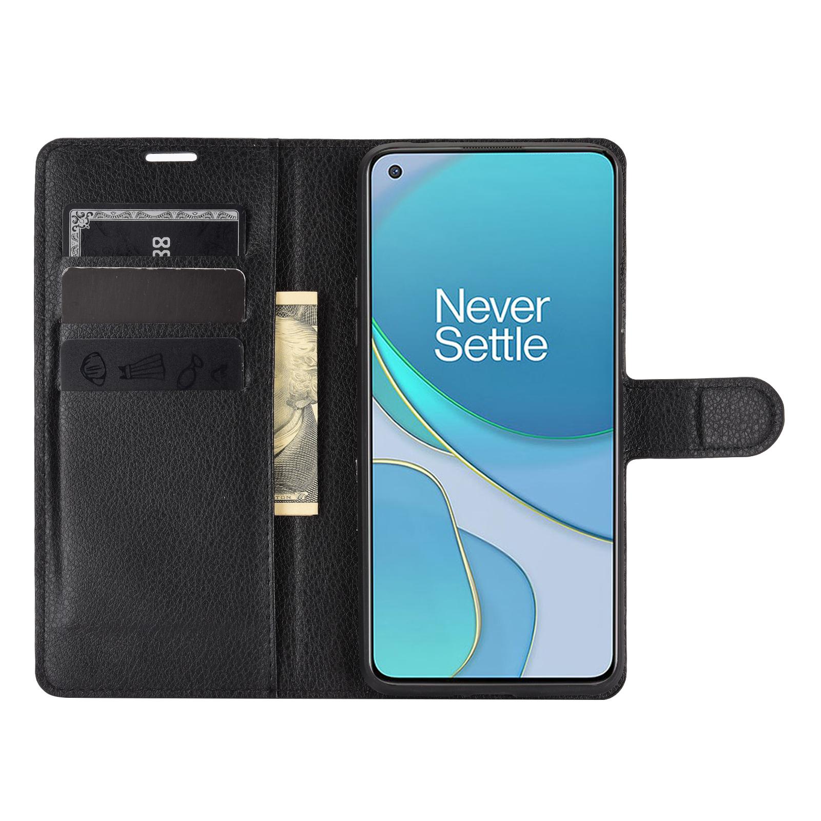  OnePlus 8T Wallet Book Cover Black
