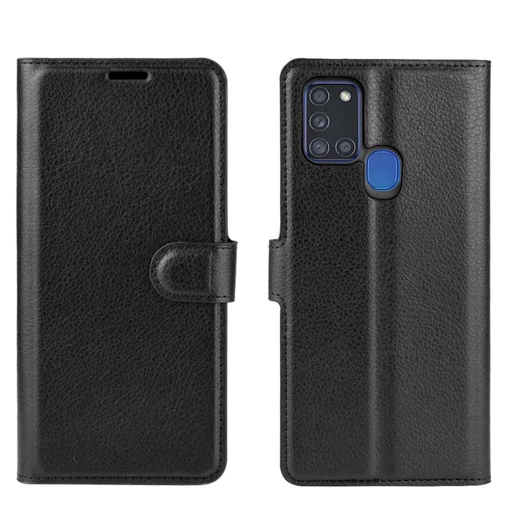 Samsung Galaxy A21s Wallet Book Cover Black