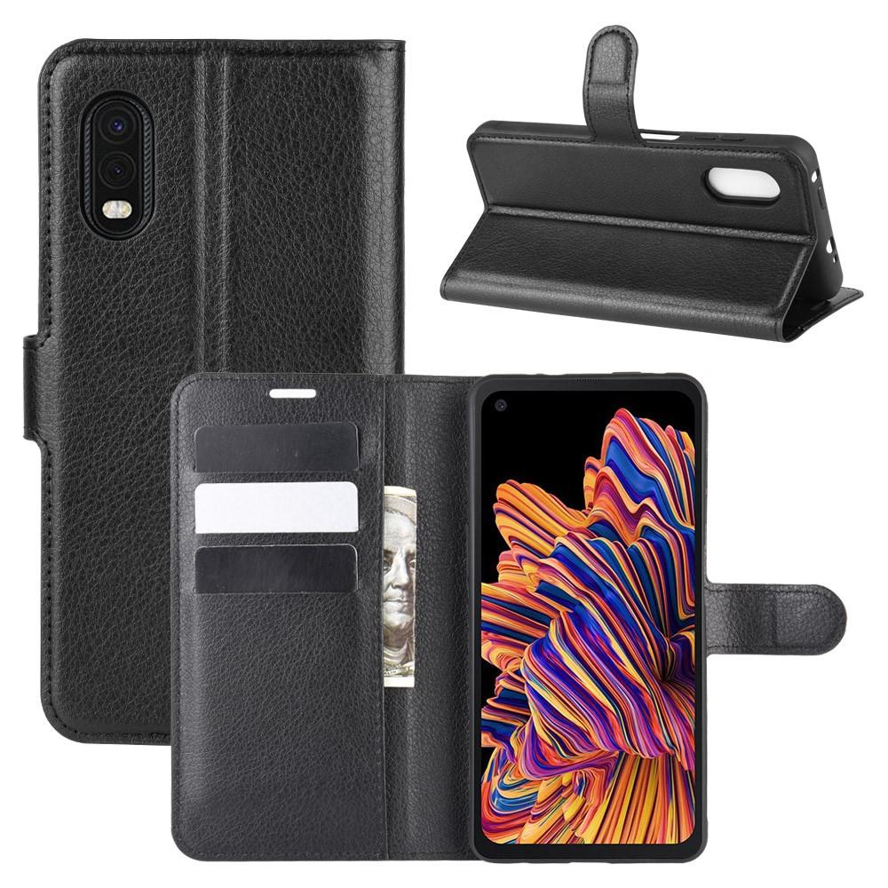 Samsung Galaxy Xcover Pro Wallet Book Cover Black