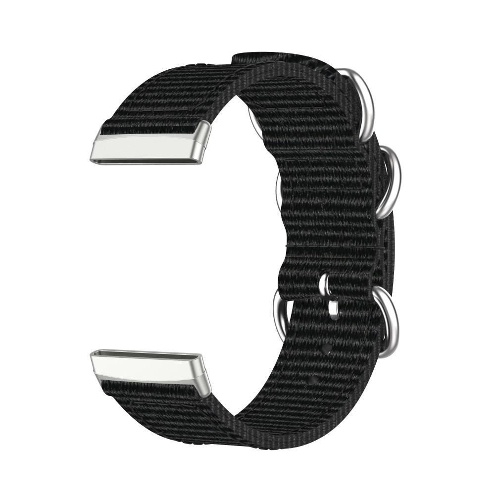 Fitbit Versa 3/Sense Nato Strap Black