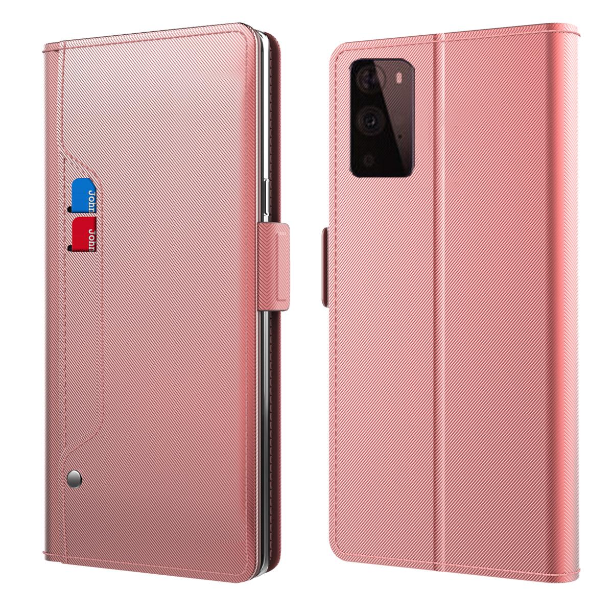 OnePlus 9 Pro Wallet Case Mirror Pink Gold