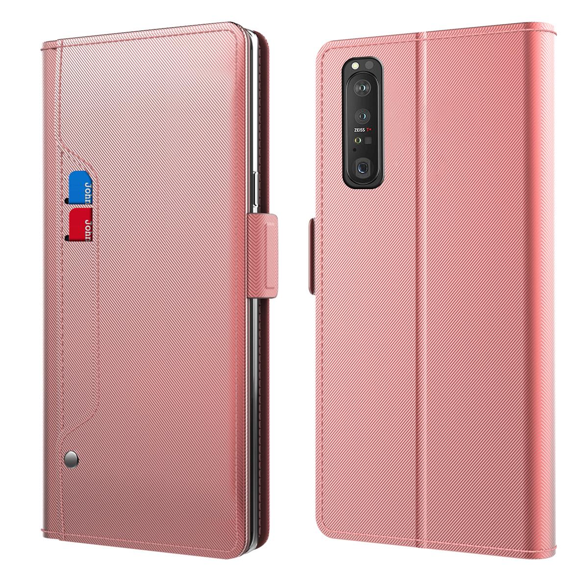Sony Xperia 1 III Wallet Case Mirror Pink Gold
