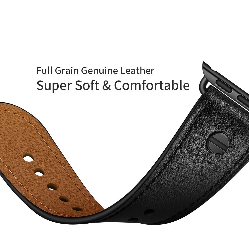 Apple Watch Ultra 49mm  Premium Leather Band w. Studs Black