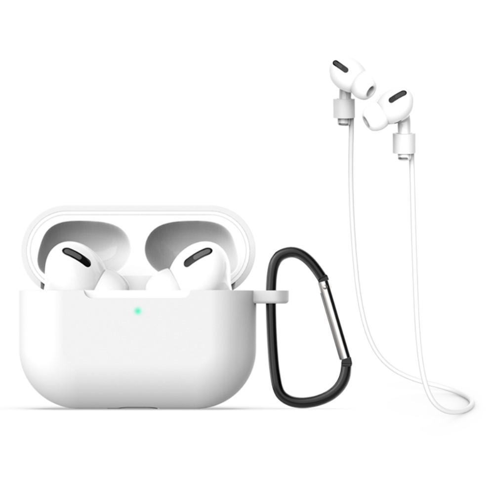 AirPods Pro Silicone Cover with Carabiner White