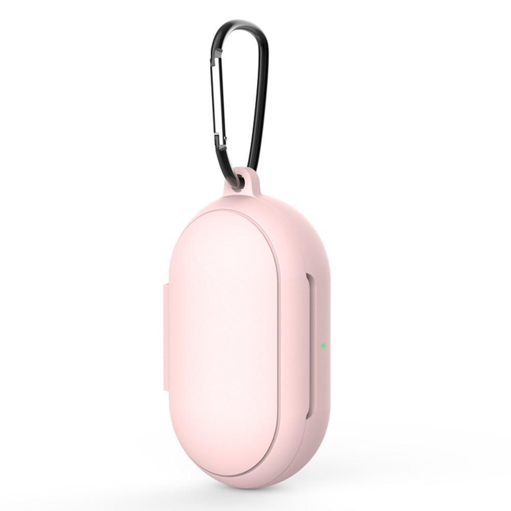 Silicone Cover with Carabiner Samsung Galaxy Buds/Buds Plus Pink