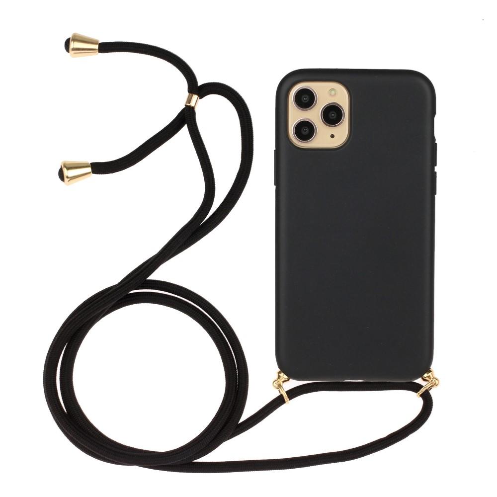 iPhone 12 Mini Cover Neck Strap Black