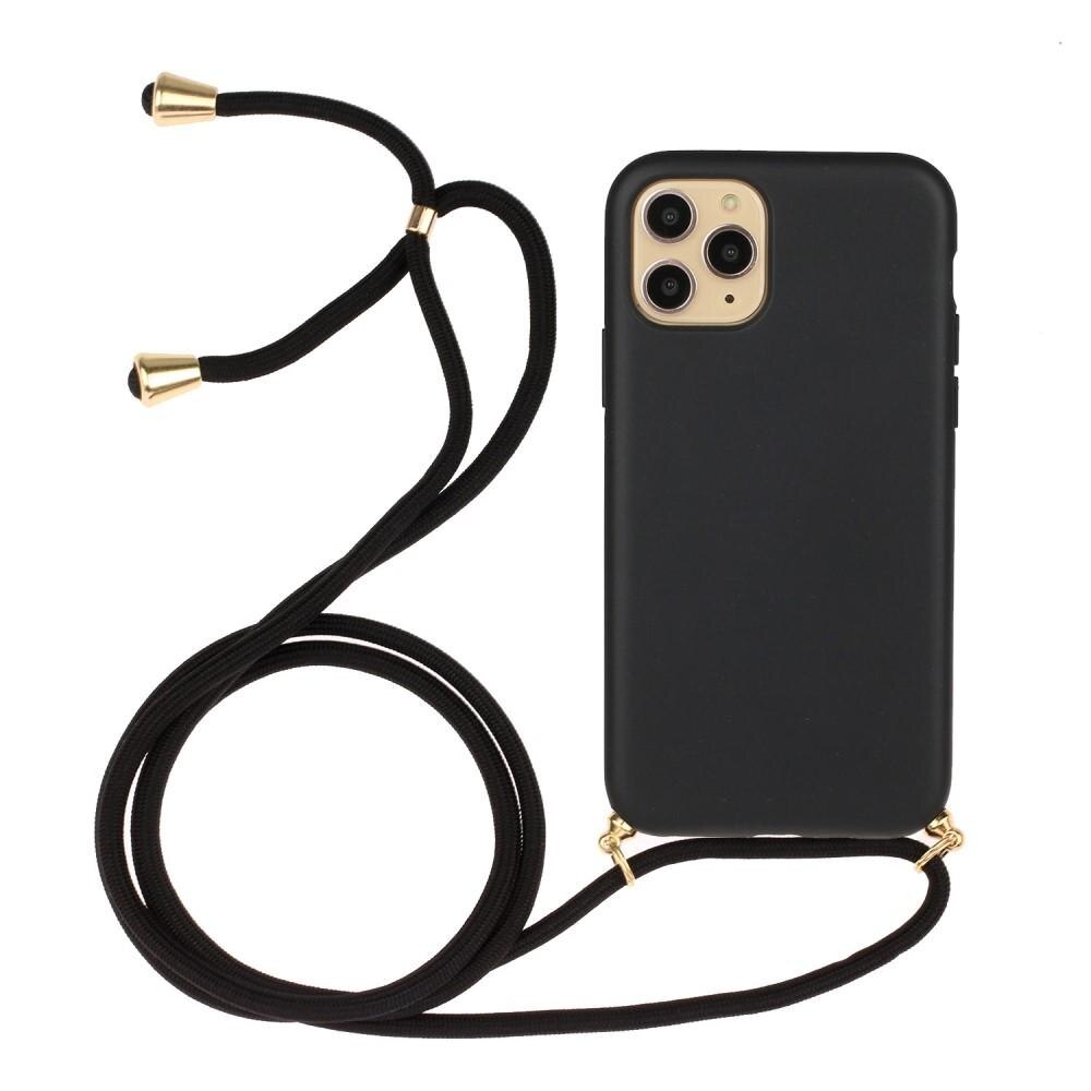 iPhone 12 Pro Max Cover Neck Strap Black